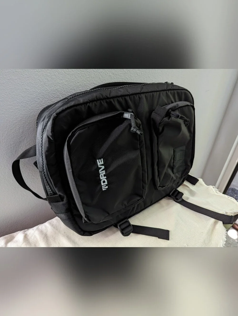 Topo Designs Global Briefcase 3-Way Backpack Laptop Bag NWOT Black Logo